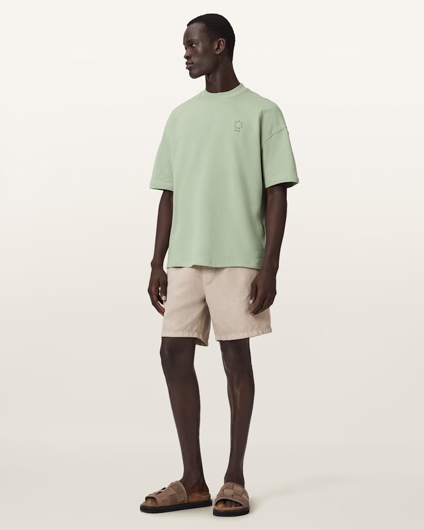 Haven Embroidered Logo Oversized T-Shirt CELADON GREEN | ALLSAINTS